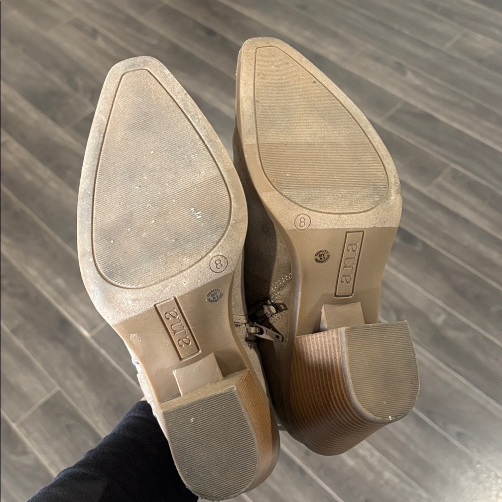 a.n.a Taupe Studded Ankle Booties - Picture 10 of 14